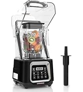 CRANDDI Commercial Smart Smoothie Blender - 2200W High-Power Professional Blenders for Smoothies ...