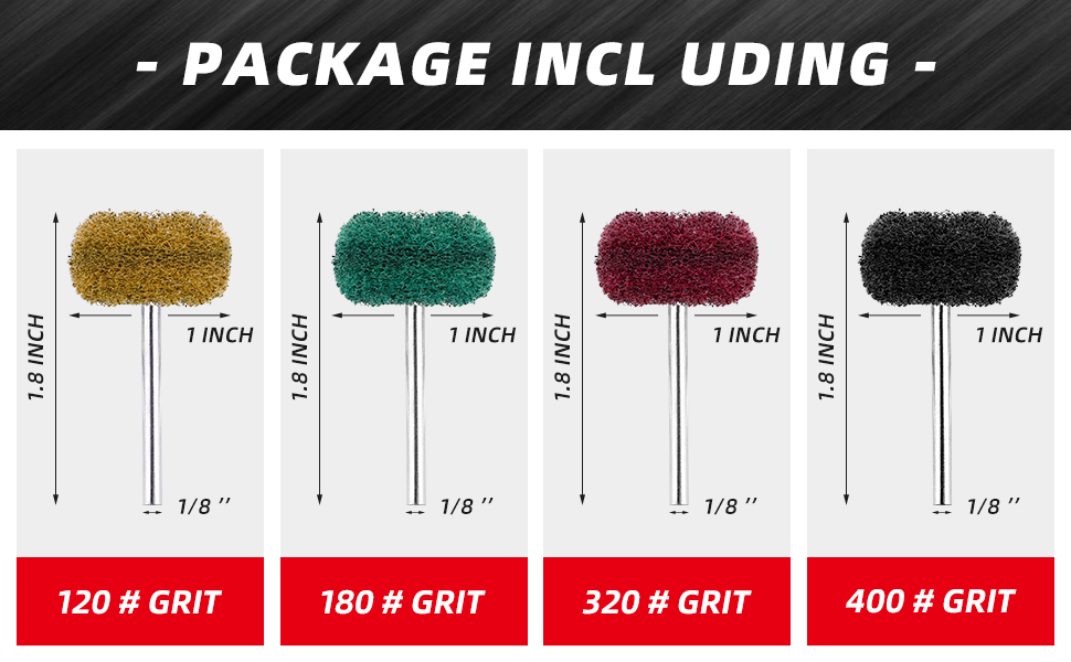 LUCKUT 40 Pack 1 inch Power Rotary Tool Buffing Wheels Abrasive Wheel