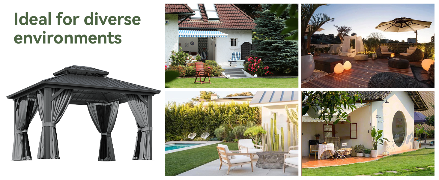 ideal for diverse enviroments gazebo
