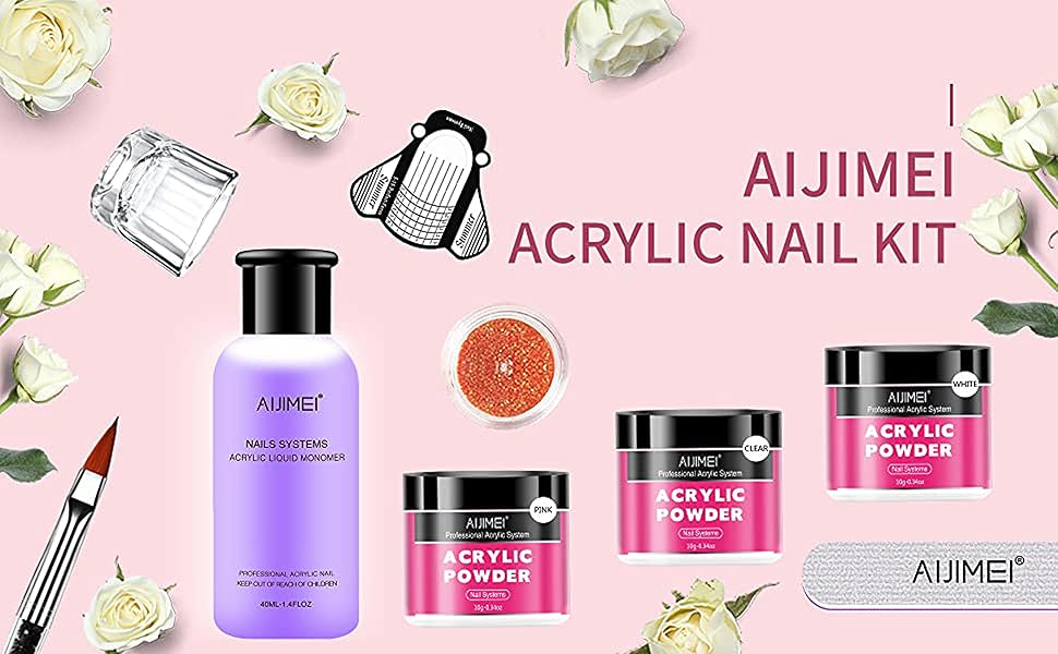 Acrylic Powders &amp;amp; Liquids Set Nail
