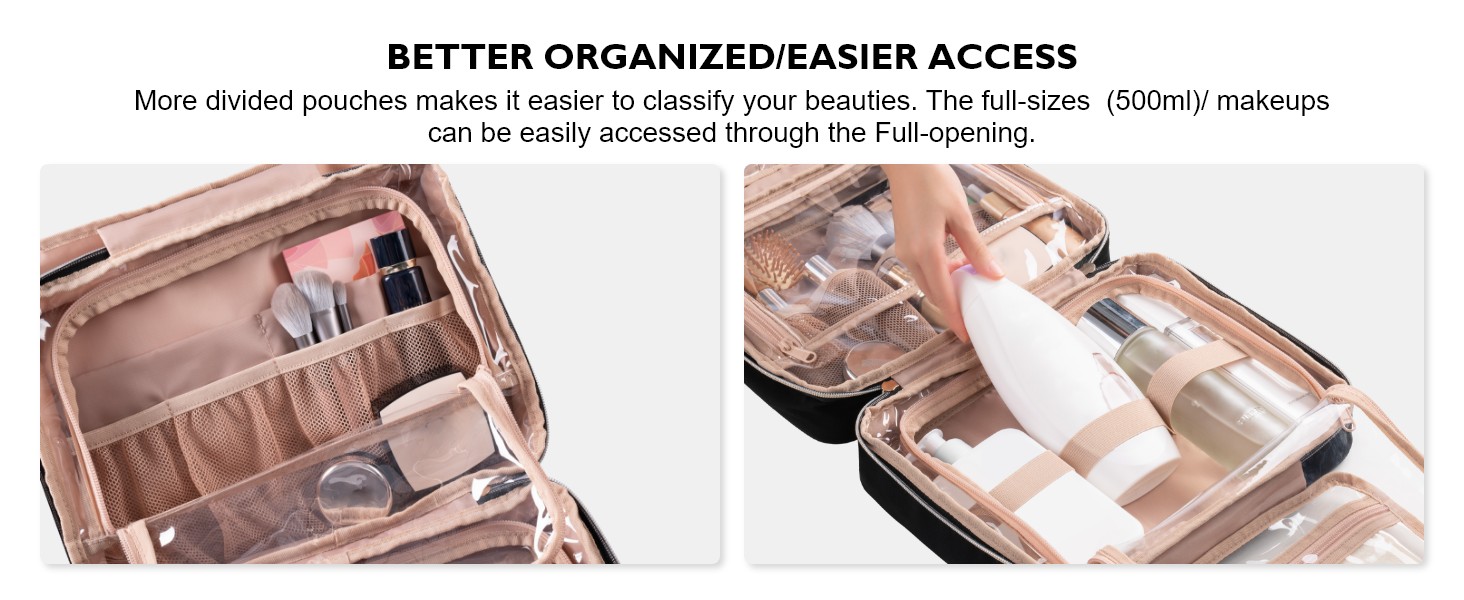 Everfun Hanging Travel Toiletry Bag for Women