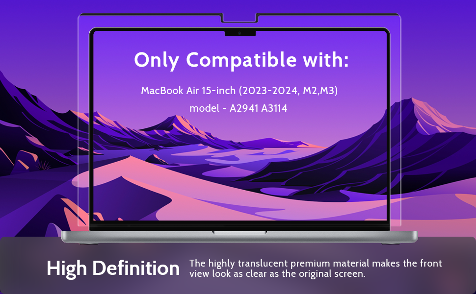 macbook air 15 inch 2023 m2 chip privacy filter