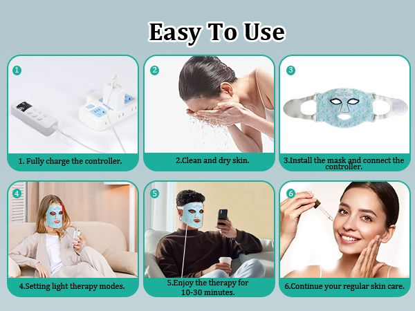 Amazon.com : biuufish Red Light Therapy for Face, 7＋1