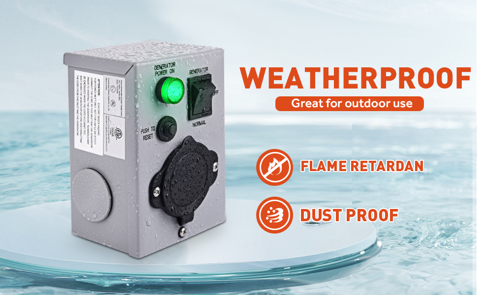 SnowyFox 15 Amp 120V Generator Transfer Switch with Circuit