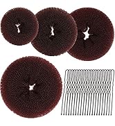 Teenitor 4pcs Hair Bun Maker-Brown