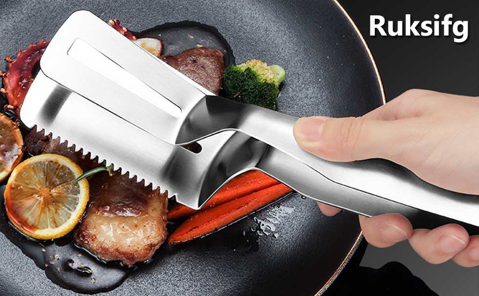 3 In 1 Spatula Tongs Combo 2Pcs 10 inches Length Cooking