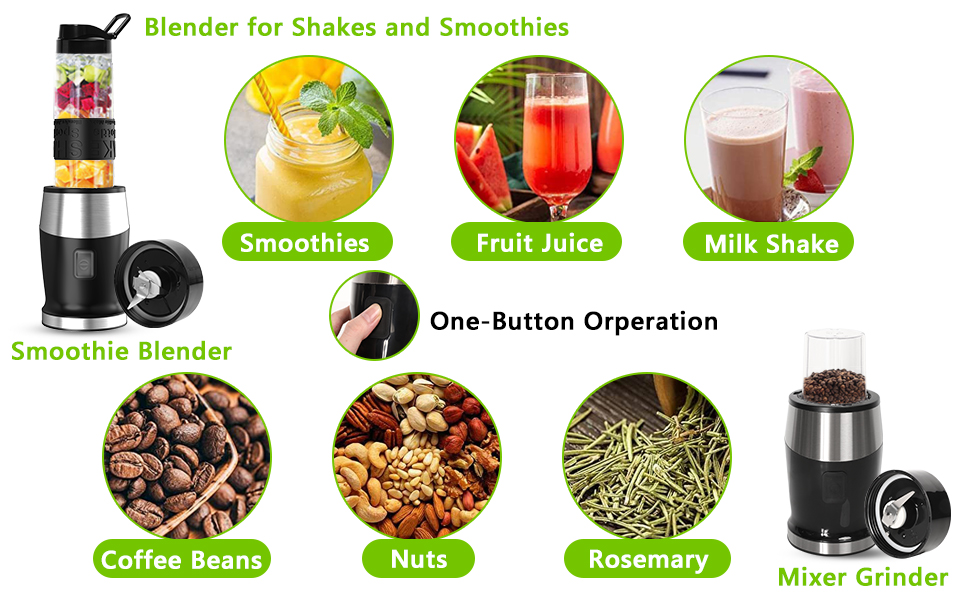Blender for Shakes and Smoothies,Vitamins Blender 3in1