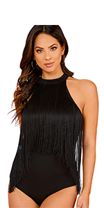 fringe bodysuit