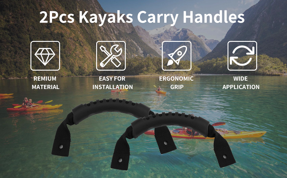 VGEBY 2Pcs Kayaks Carry Handles with Kayak Hardware Kit