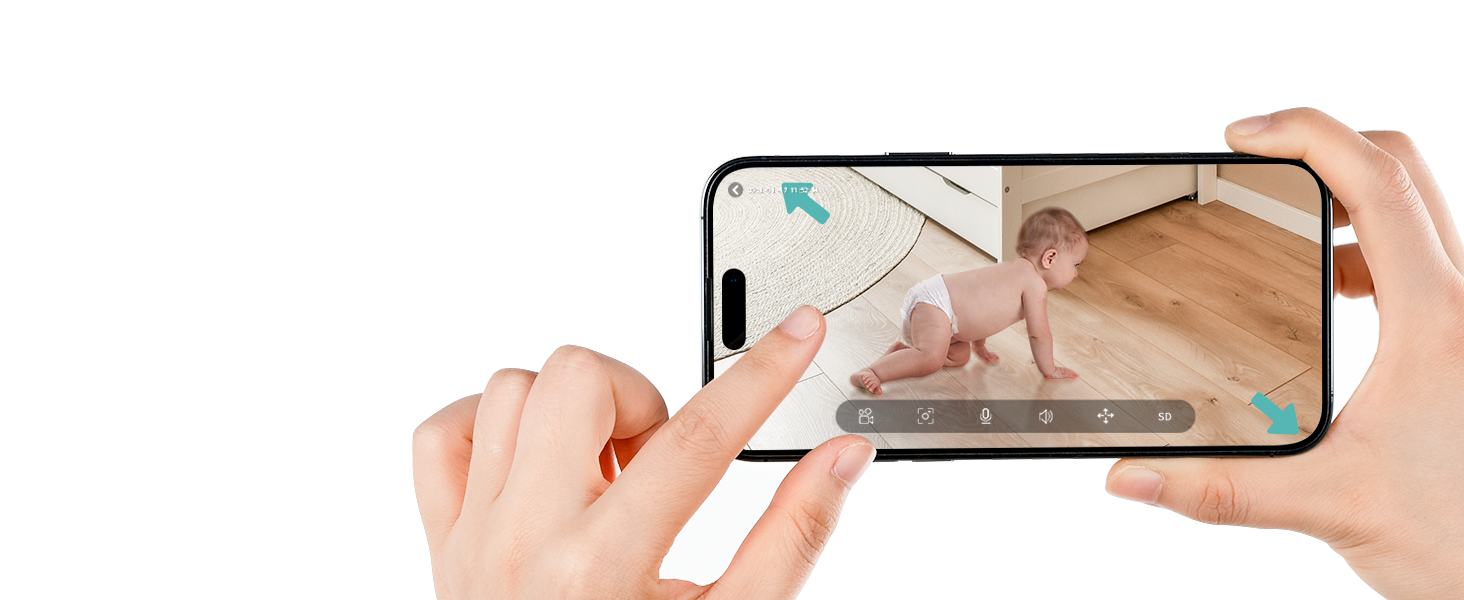 BOIFUN 5 Inch Baby Monitor (Moniteur Bébé), 360° Auto Tracking, AI