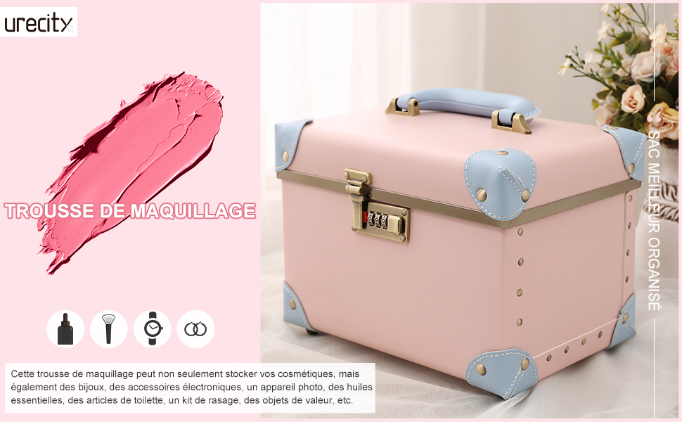 Her lip to ♡ Juliet Vanity Bag Light Pink Arwen Quilted Top Handle Vanity Bag - CHARLES