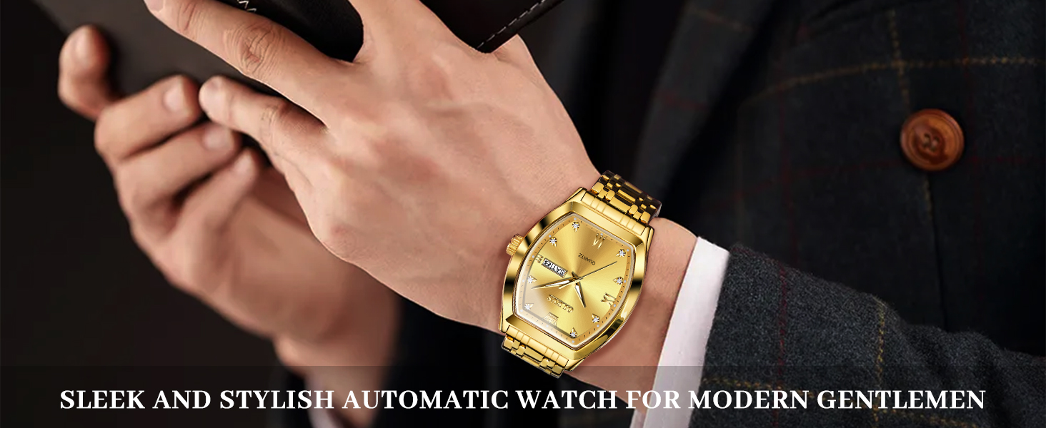men gold watch