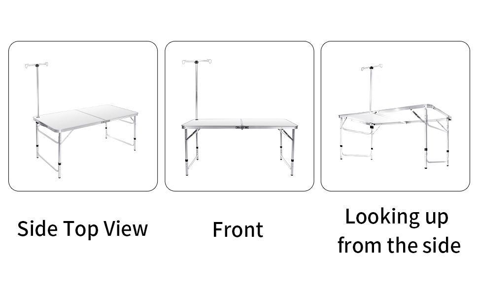 Moosinily Aluminum Folding Table 4ft, Camping Table with