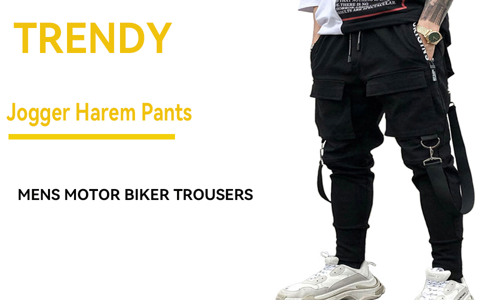 Men's Punk Pants Model Product Display