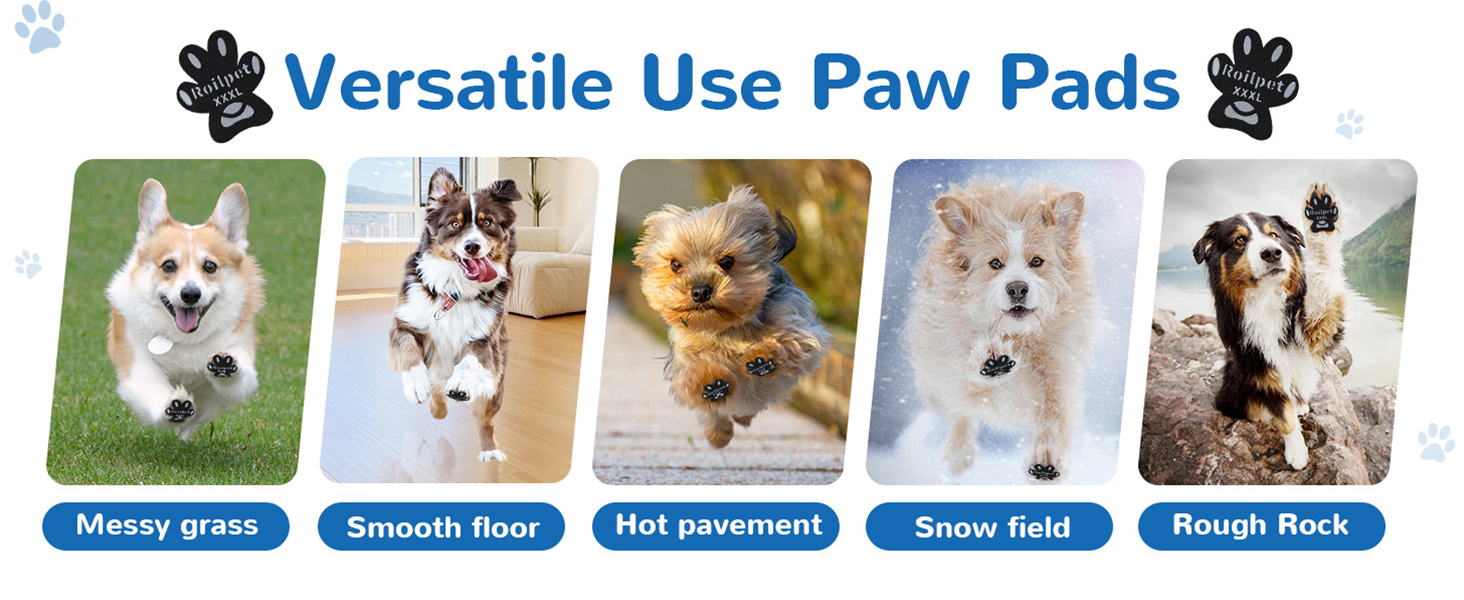 Roilpet Dog Paw Protector AntiSlip Pads, Toe Grips for
