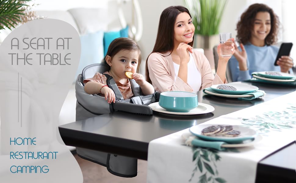 Elegant Faux Leather Hook On High Chair for Table Clip