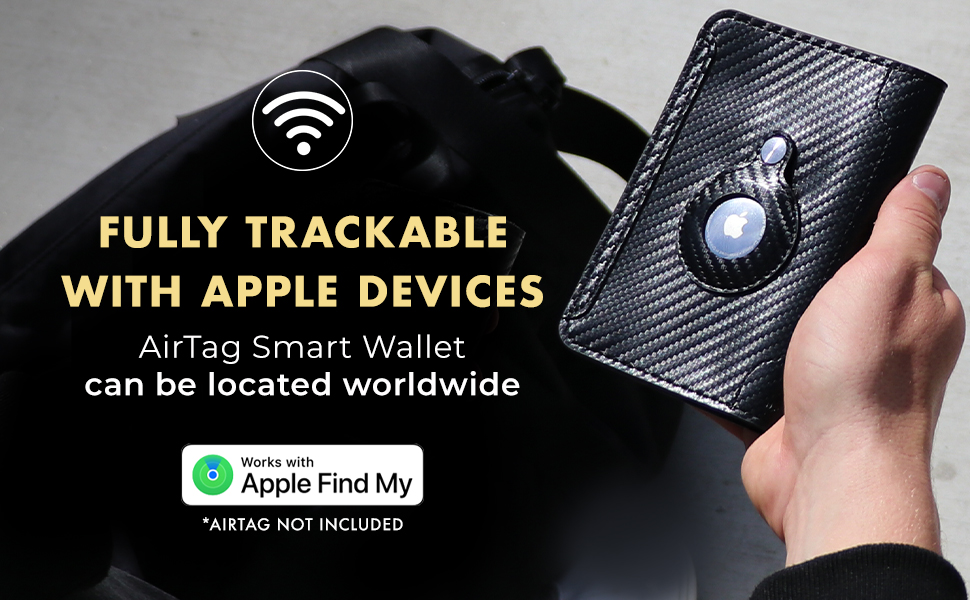 TagsMate Passport AirTag Holder Wallet & Vaccine Card, Men