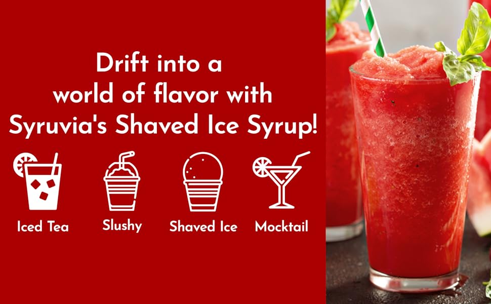 Syruvia SugarFree Snow Cone Syrup 12.7oz 0 Calorie Very