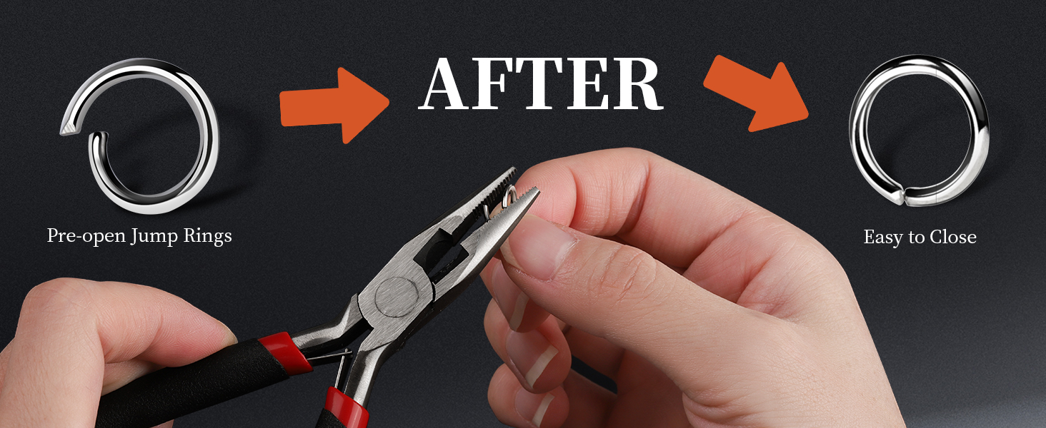 Previously opened jump ring, easy to use