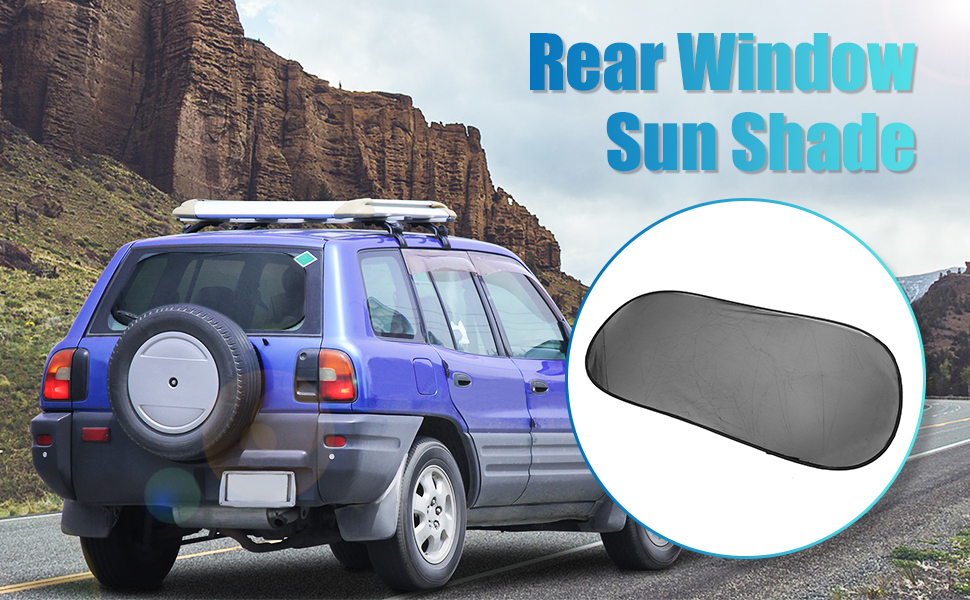 uxcell Car Rear Window Sun Shade 39 x 20 Inches Foldable