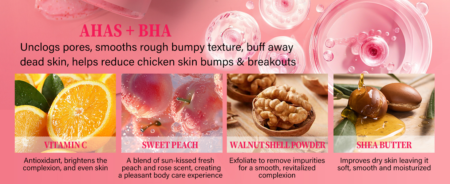 natural, gentle formula bikini armpits scrub, safe for sensitive skin