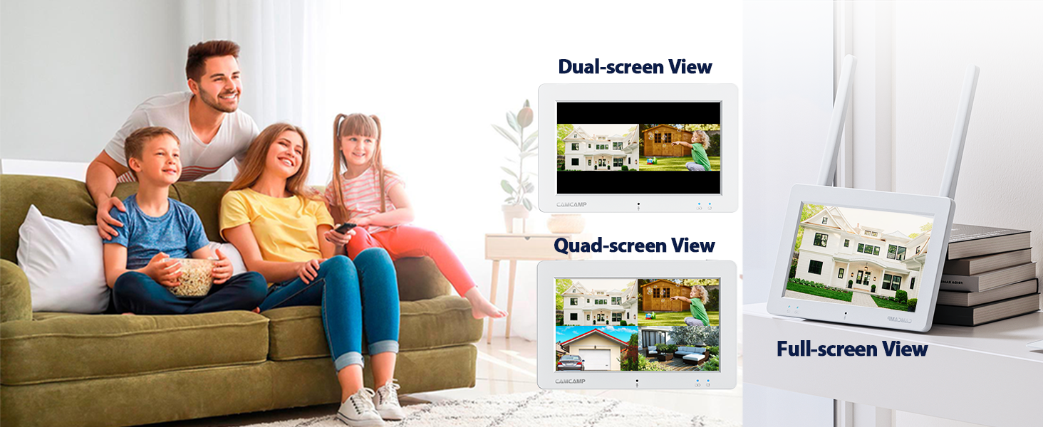 Kit de caméra de surveillance avec moniteur tactile