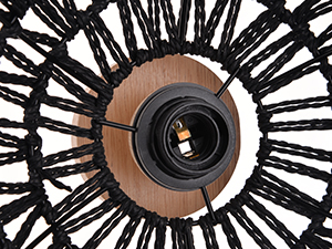 Rustic Woven Flush Mount Light Fixture