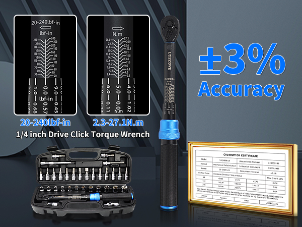 ne.★ SUERCUP 1/4-inch Digital Torque Wrench(0.33-22.1Ft.Lb/0.45
