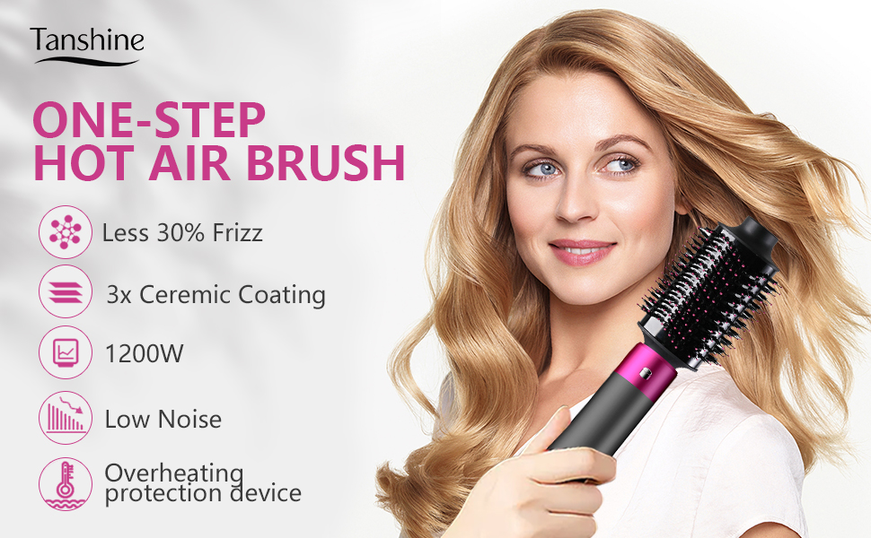 TANSHINE Hair Dryer Brush and Volumizer,One Setp Hot Air Styling Brush