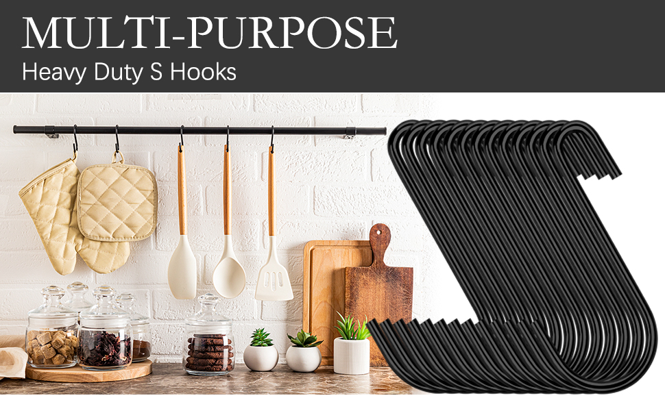 Simfree S Hooks,Steel S Hanging Hooks,Heavy Duty S Hanger Hook,Metal S Hooks for