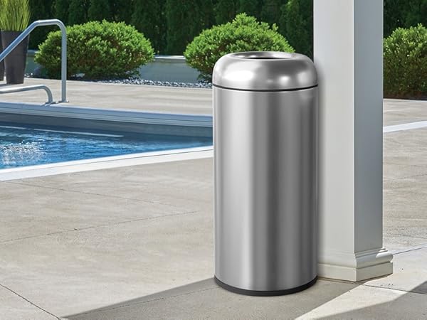 Amazon.com: BEAMNOVA 16.5 Gallon Trash Can Black Open Top