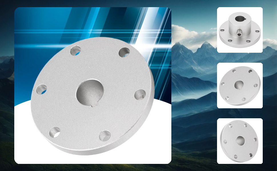 Oumefar 1/2in RC Key Hub Shaft Coupling Aluminum Alloy High Strength Motor Shaft