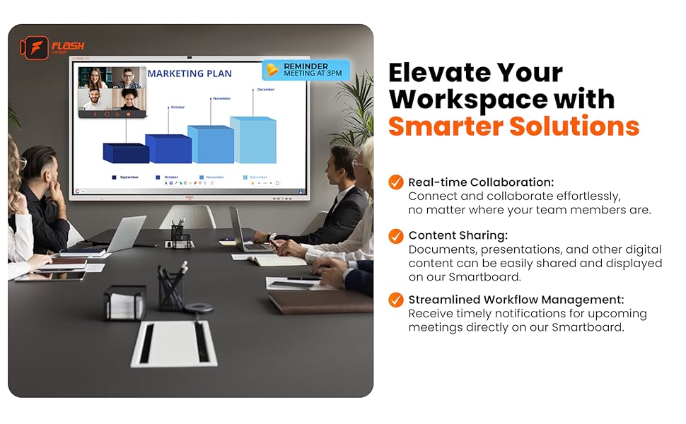 Interactive smartboard for workspace