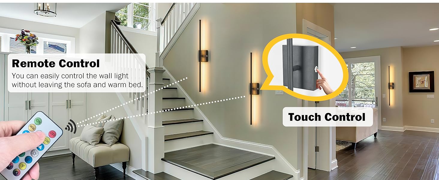 Remote control wall sconce