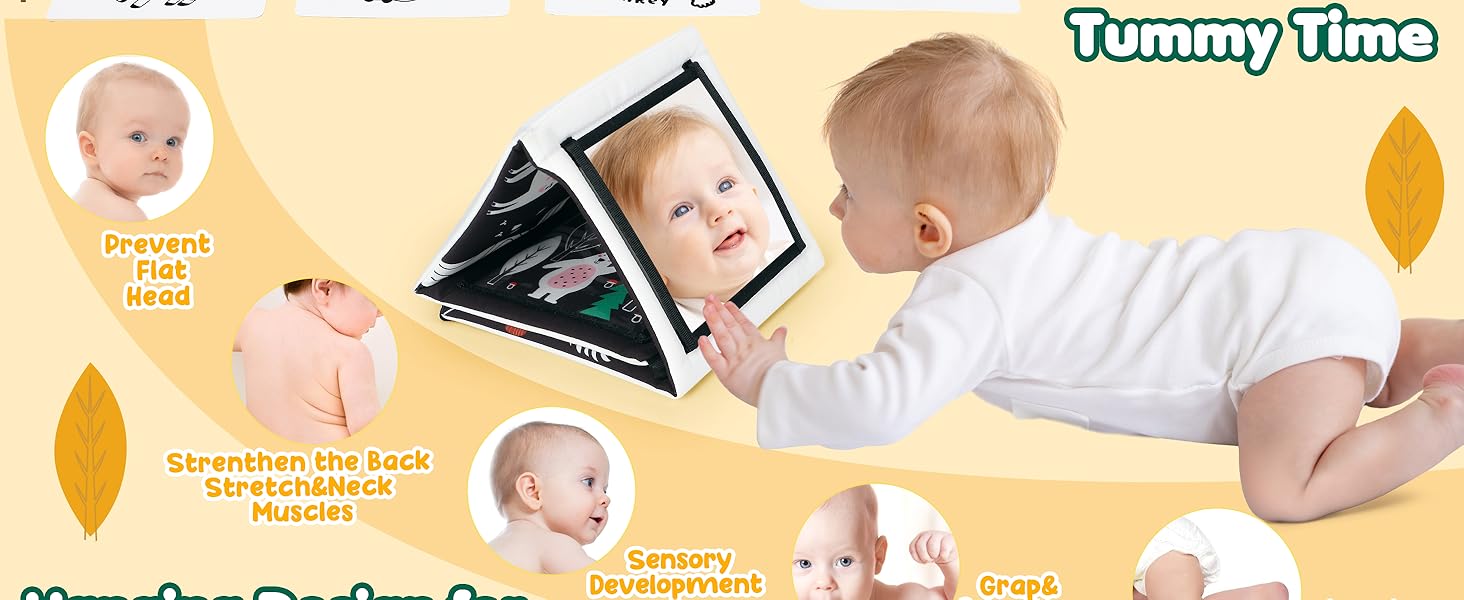 Baby Gifts Visual Stimulation Tummy Time High Contrast Black and White Newborn Cards