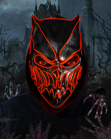 LED Halloween Light Up Mask