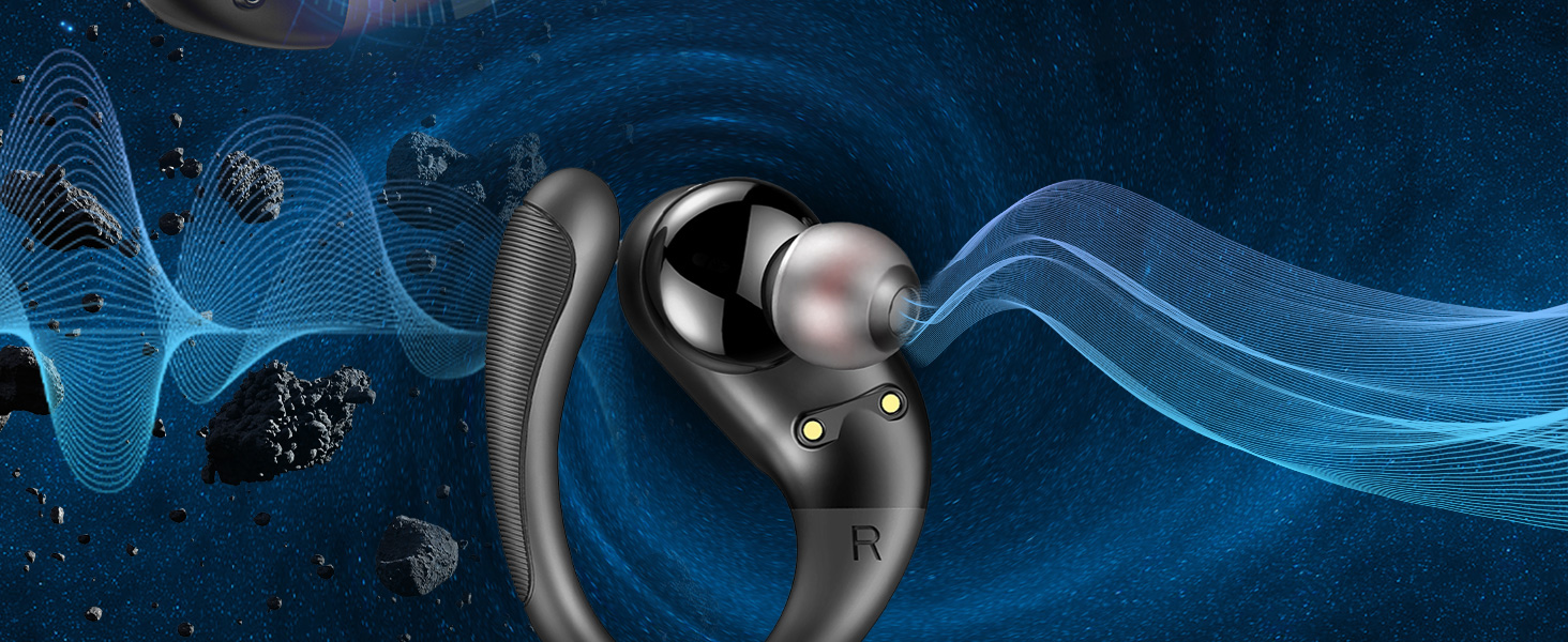 Bluetooth Headphones, Running Wireless Earbuds HD Bass Stereo Earphones for Workout Sports