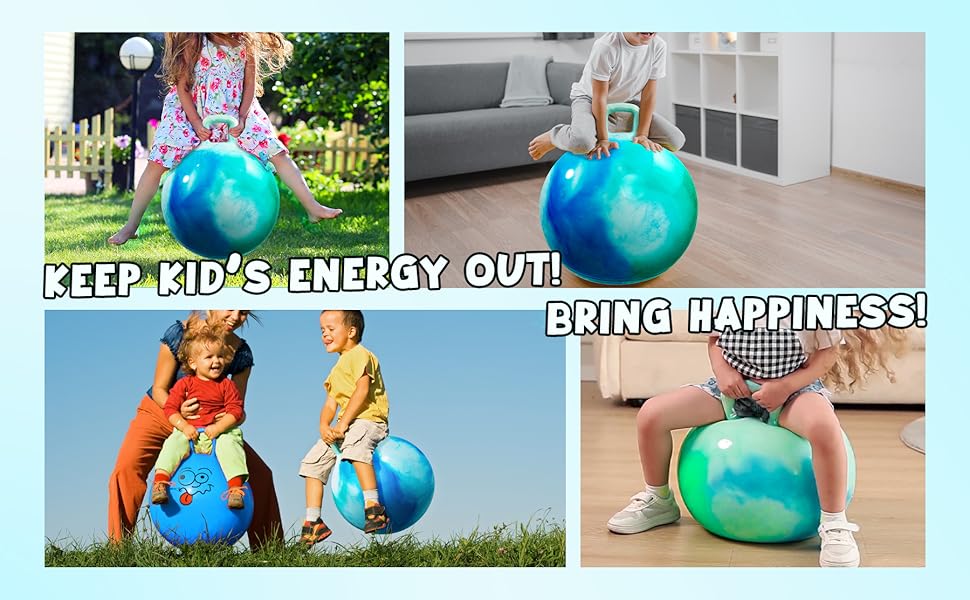 EVERICH TOY Hopper Ball, Bouncing Ball for Kids, 18 Inches Jumping Ball Hoppity Hop