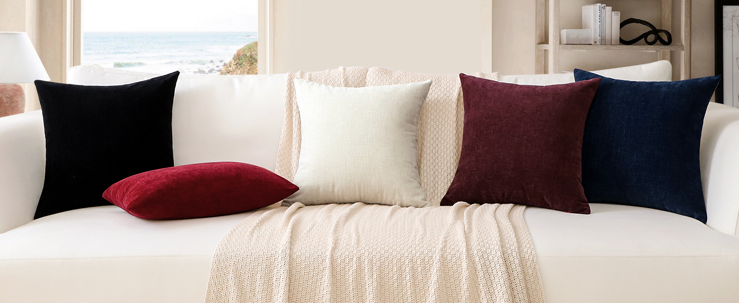 JOTOM Set of 2 Cushion Covers 30x50 cm Soft Chenille Gold Yellow Decorative Throw Pillow Covers 12x20 Inch Lumbar Cushion Case Solid Pillowcases for Couch Sofa Living Room Bed Home Decor (Gold Yellow) 22 1