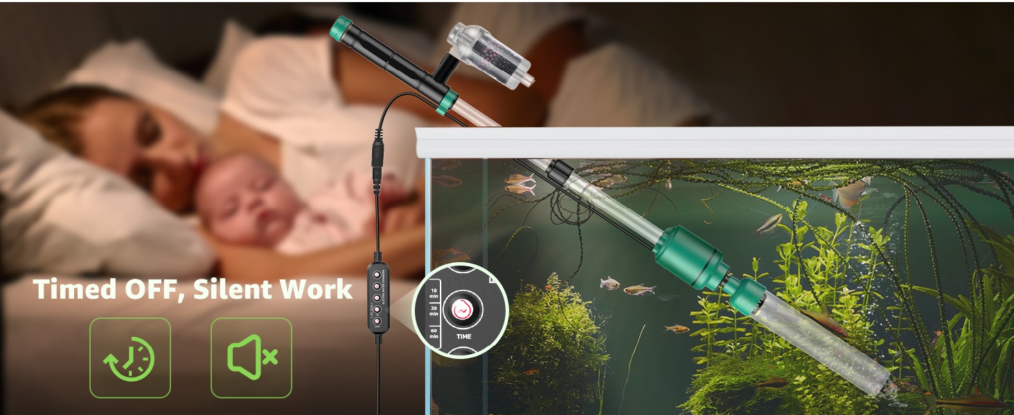 Suness Aquarium Vacuum Gravel Cleaner