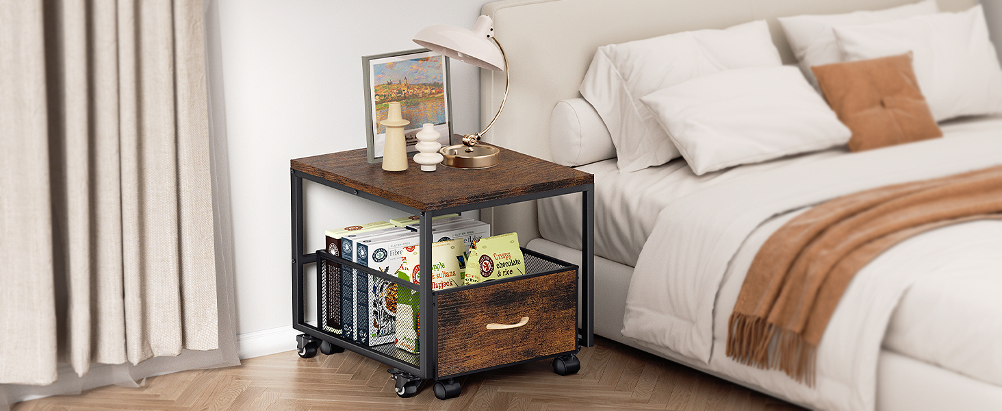 mini fridge stand with storage