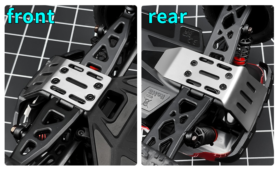Amazon.com: BRKRC Stainless Steel RC Chassis Guard Skid