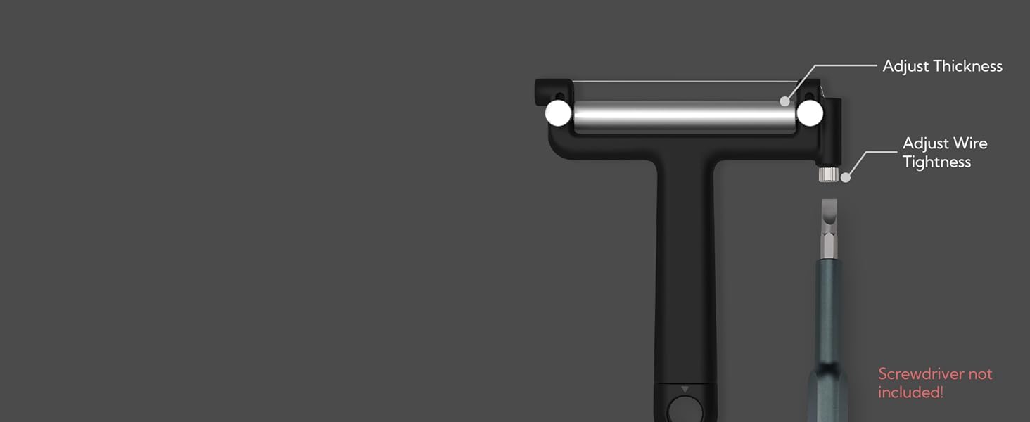 KITCHENDAO Replaceable Wire Cheese Slicer Cutter, 50 Stronger Wires with 2nd Gen Wire Fixing