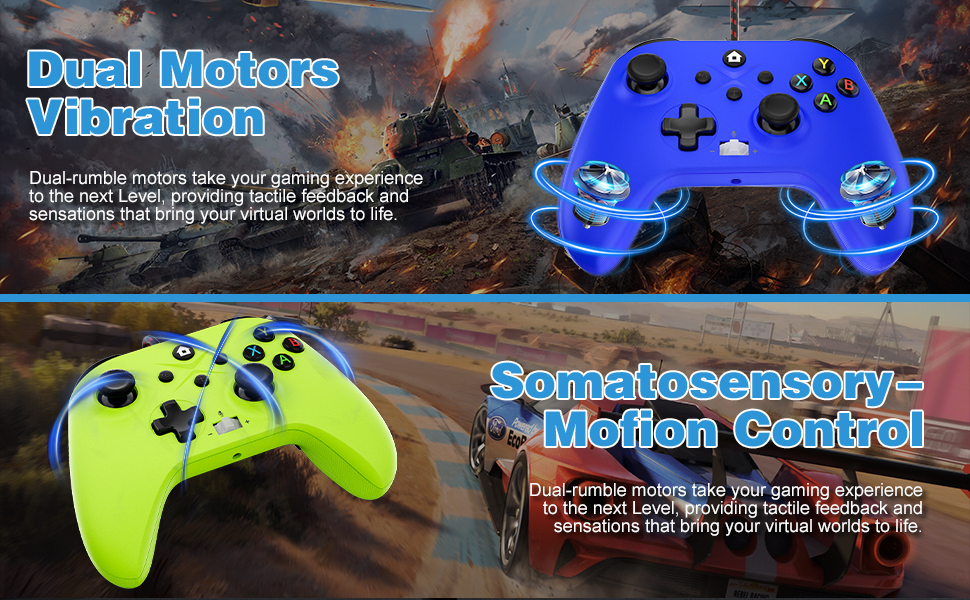 Bonacell 2PCS wired controllers for Xbox one s/x Pc controller with