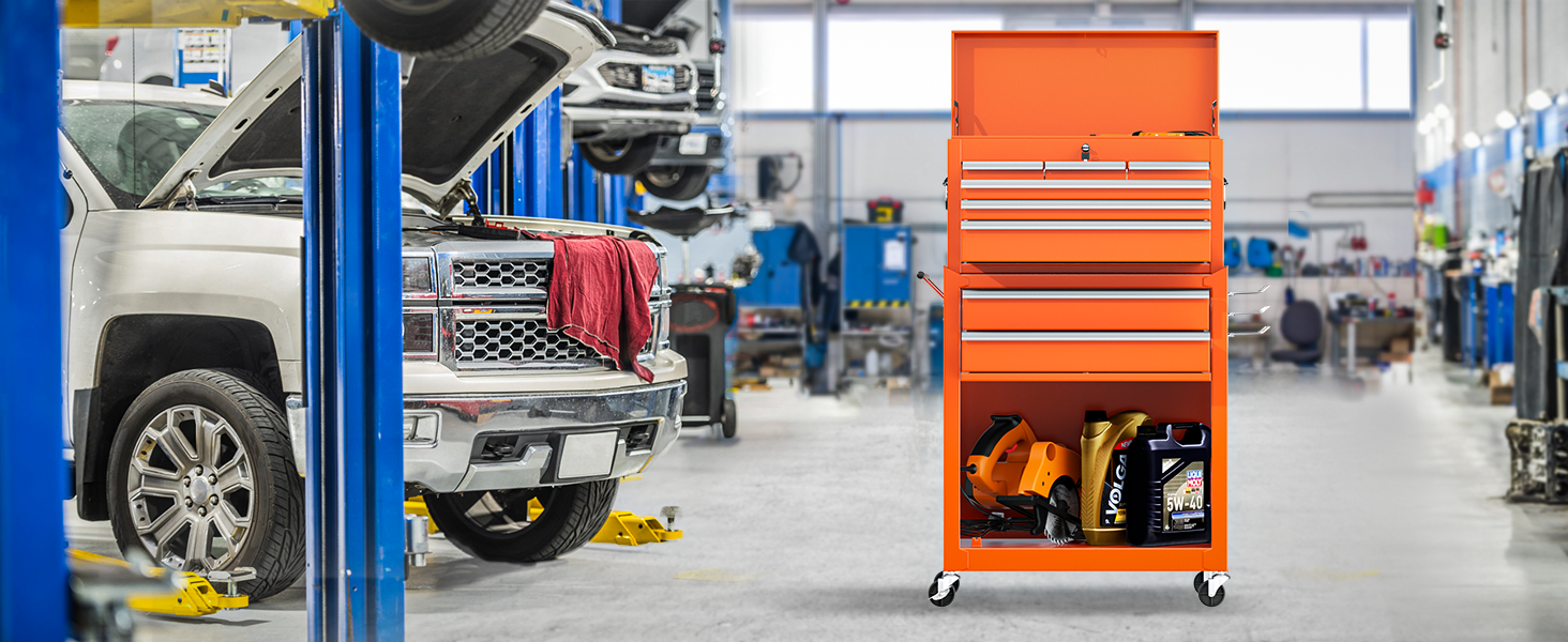 SPERTIKC Tool Chest, 8Drawer Rolling Tool Chest with