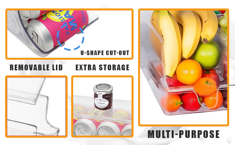 SCAVATA 2 Pack Soda Can Organizer for Refrigerator