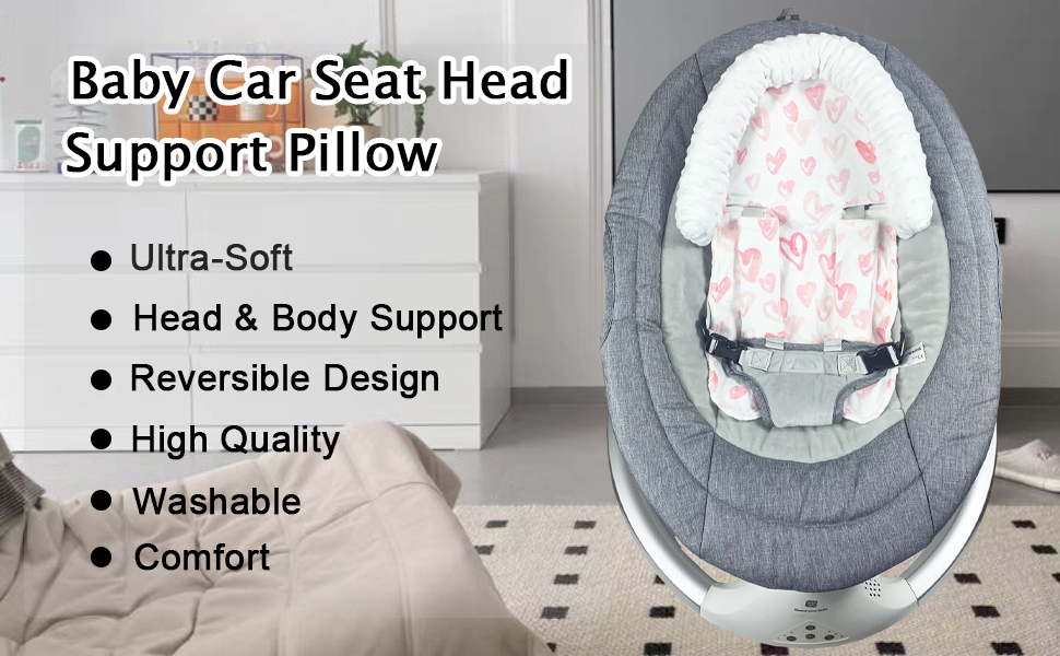 HPIENOYA Baby Car Seat Head Support and Strap Cover for