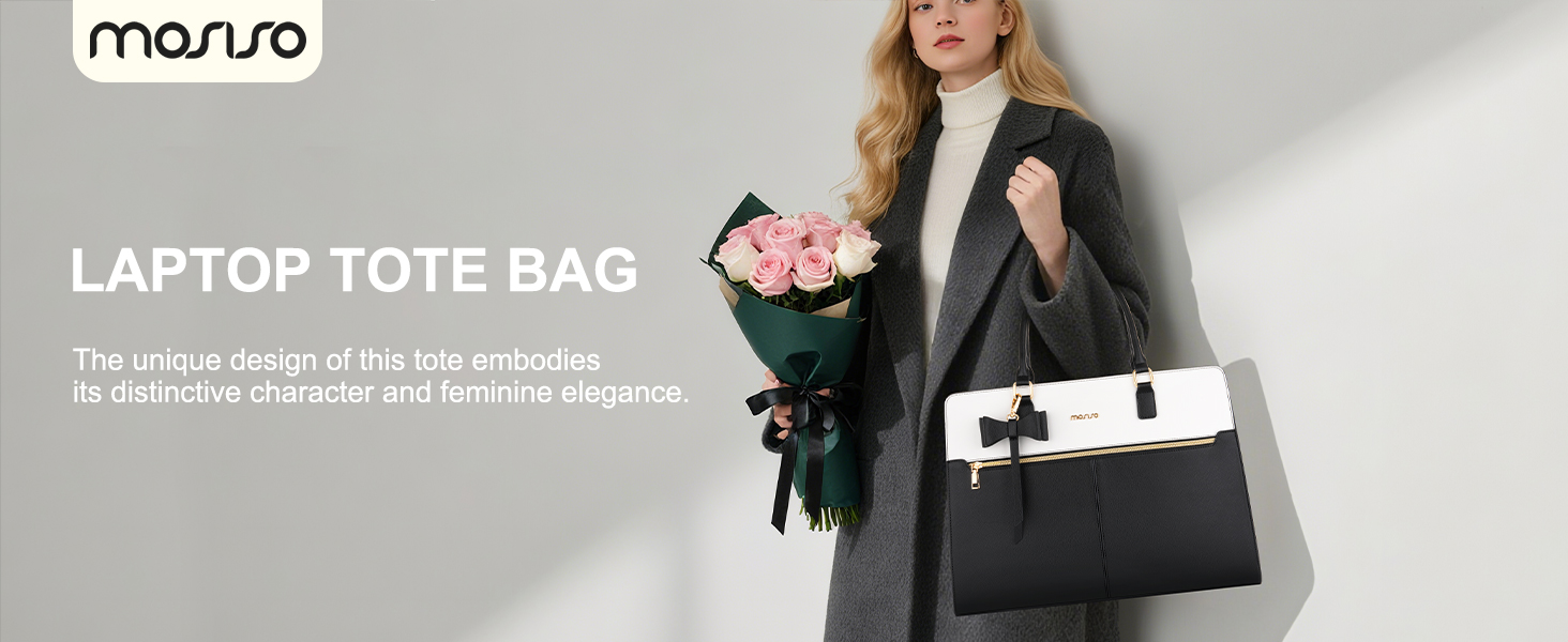 MOSISO Laptop Tote Bag for Women