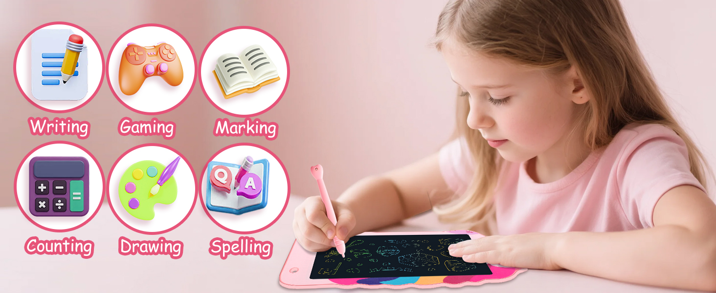 Colorful educational kid toy display