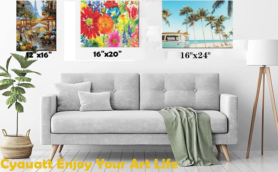 2 Pack 16"x 24" DIY Wood Canvas Stretcher Bars,Removable